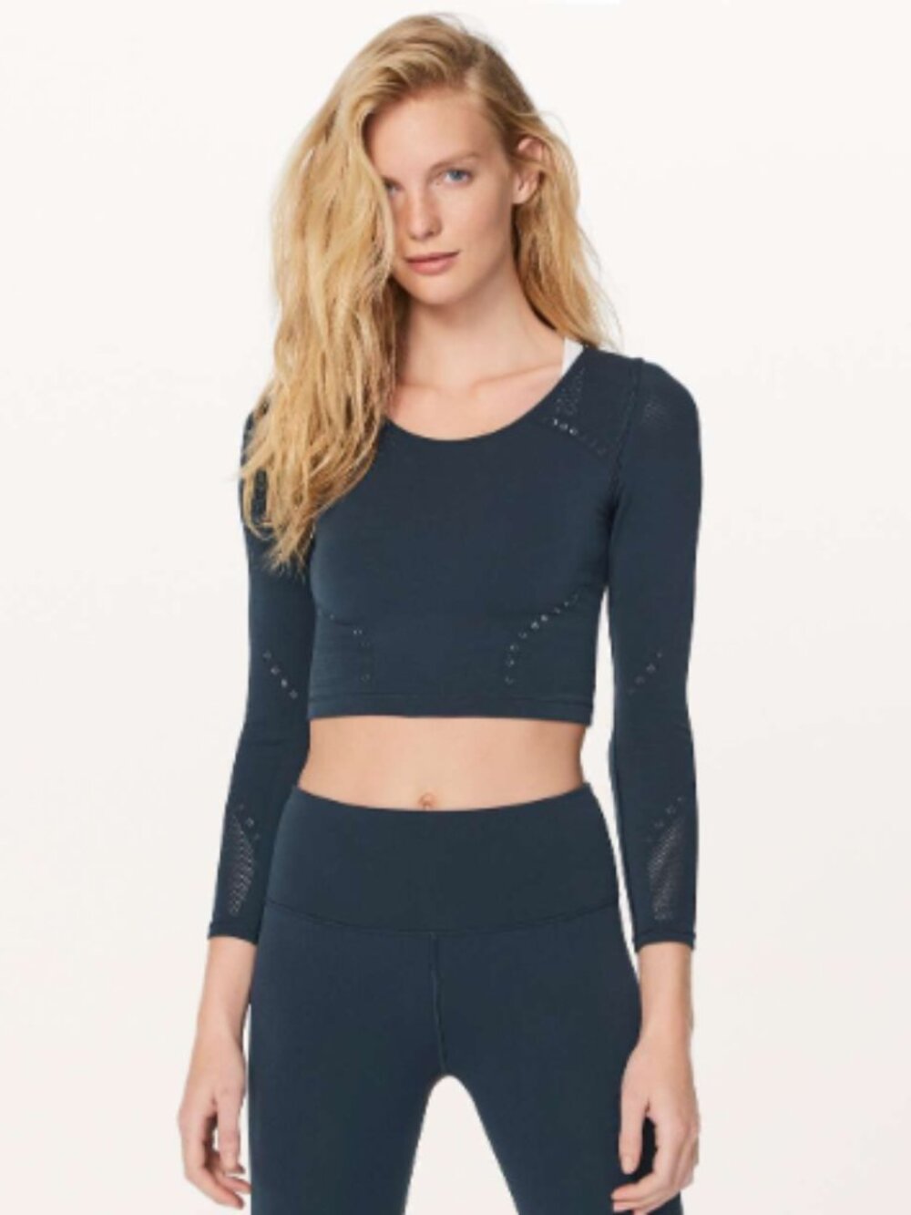 Lululemon Reveal Long Sleeve Crop Top Posy Size‎ 4/6